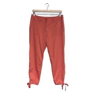 Talbots Pants Women’s Size 6 US Coral‎ Pink Cotton Cropped Cargo Adjustable